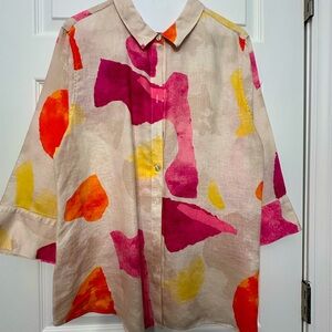 Chico’s No Iron Linen shirt. Light, breezy topper/button down shirt